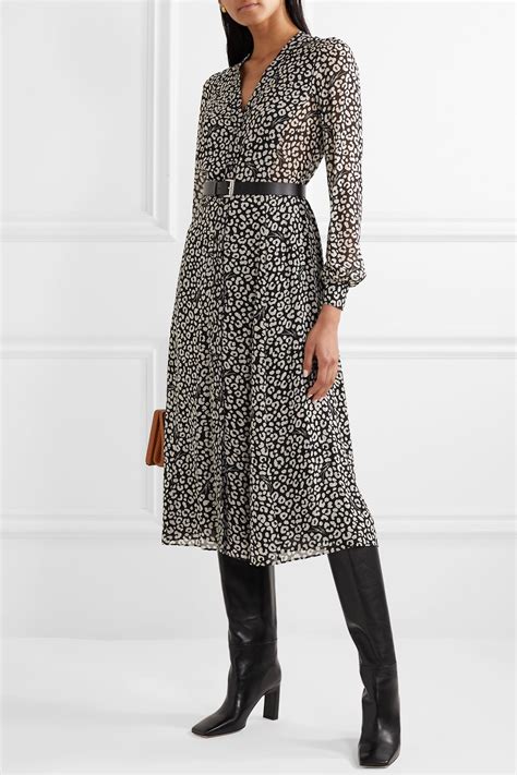 leopard print michael kors dress|midi leopard print dress.